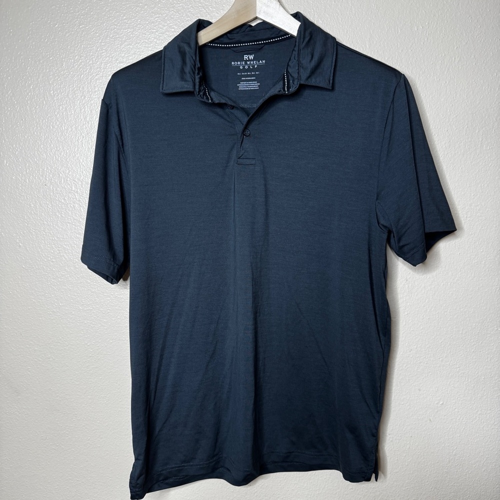 Rorie Whelan Shirt Men's Large Gray Polo Short Sleeve Performance Golf